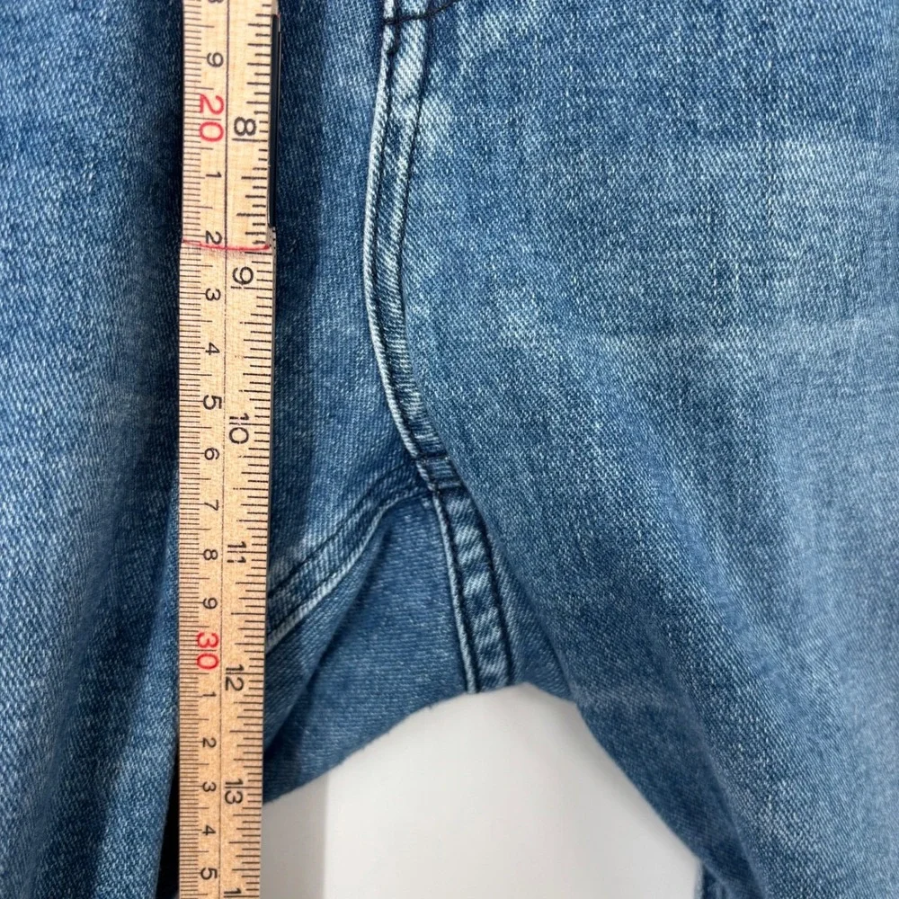 Rag & Bone Dre Low Rise Slim Boyfriend Jeans‎ Sz 34 Distressed Raw Hem Cropped - Picture 12 of 13